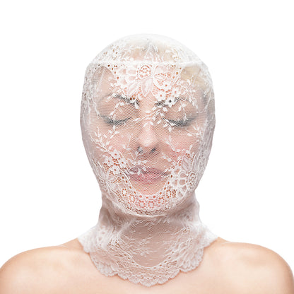 Hustler's Taboo Lace Hood White | 657447108518 | Available at EroticWarehouse.com