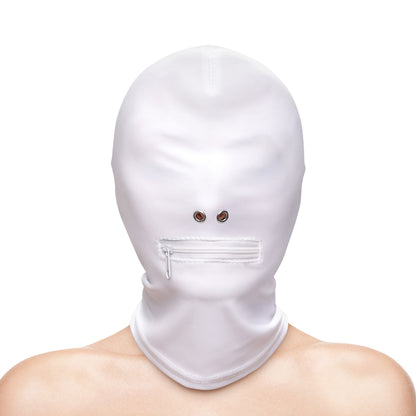Hustler's Taboo Zippered Mouth Hood White | 657447108617 | Available at EroticWarehouse.com