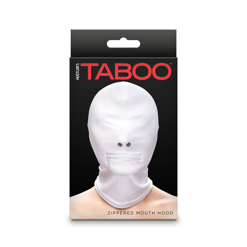 Hustler's Taboo Zippered Mouth Hood White | 657447108617 | Available at EroticWarehouse.com