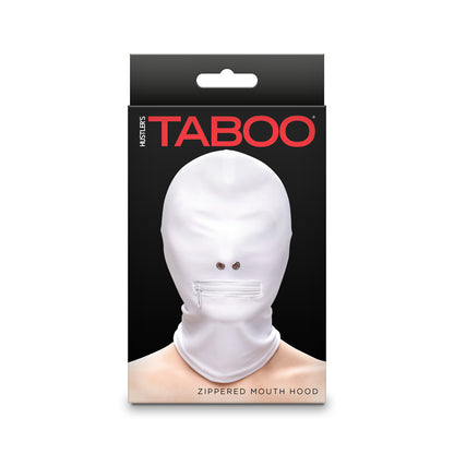 Hustler's Taboo Zippered Mouth Hood White | 657447108617 | Available at EroticWarehouse.com