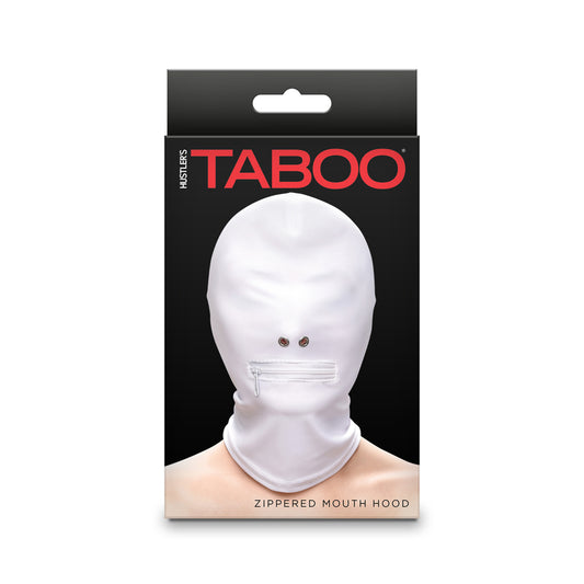 Hustler's Taboo Zippered Mouth Hood White | 657447108617 | Available at EroticWarehouse.com