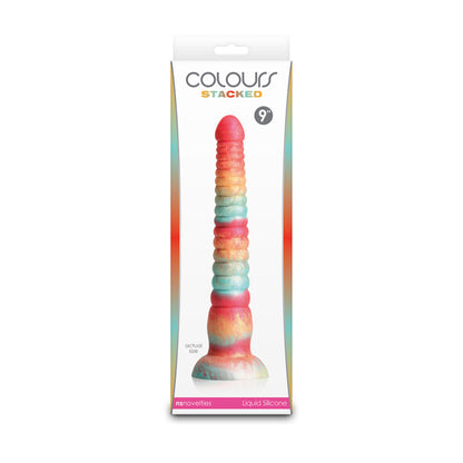 Colours Stacked 9" Dildo Red/Gold | 657447110634 | Available at EroticWarehouse.com