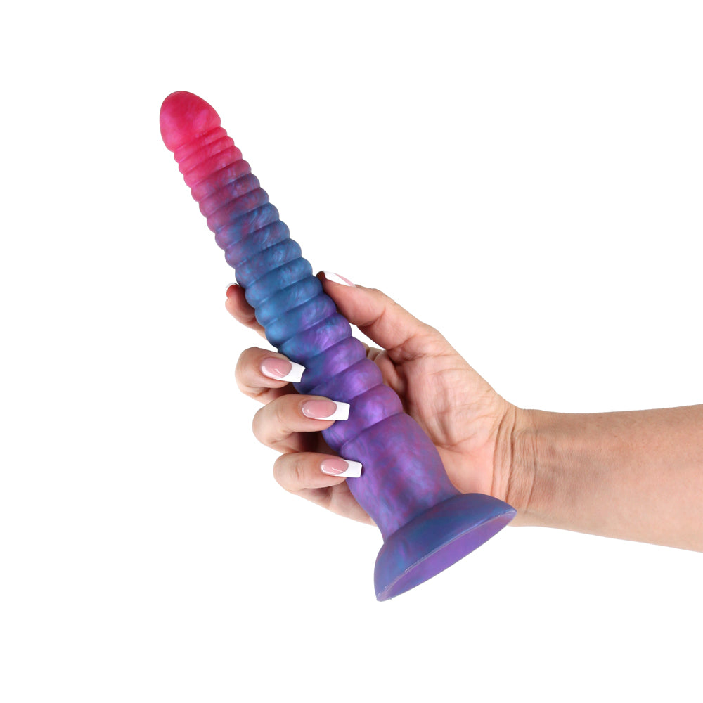 Colours Stacked 9" Dildo Pink/Blue | 657447110641 | Available at EroticWarehouse.com