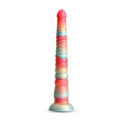 Colours Stacked 12" Dildo Red/Gold | 657447110658 | Available at EroticWarehouse.com