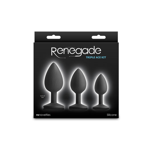 Renegade Triple Ace Kit Black | 657447110764 | Available at EroticWarehouse.com