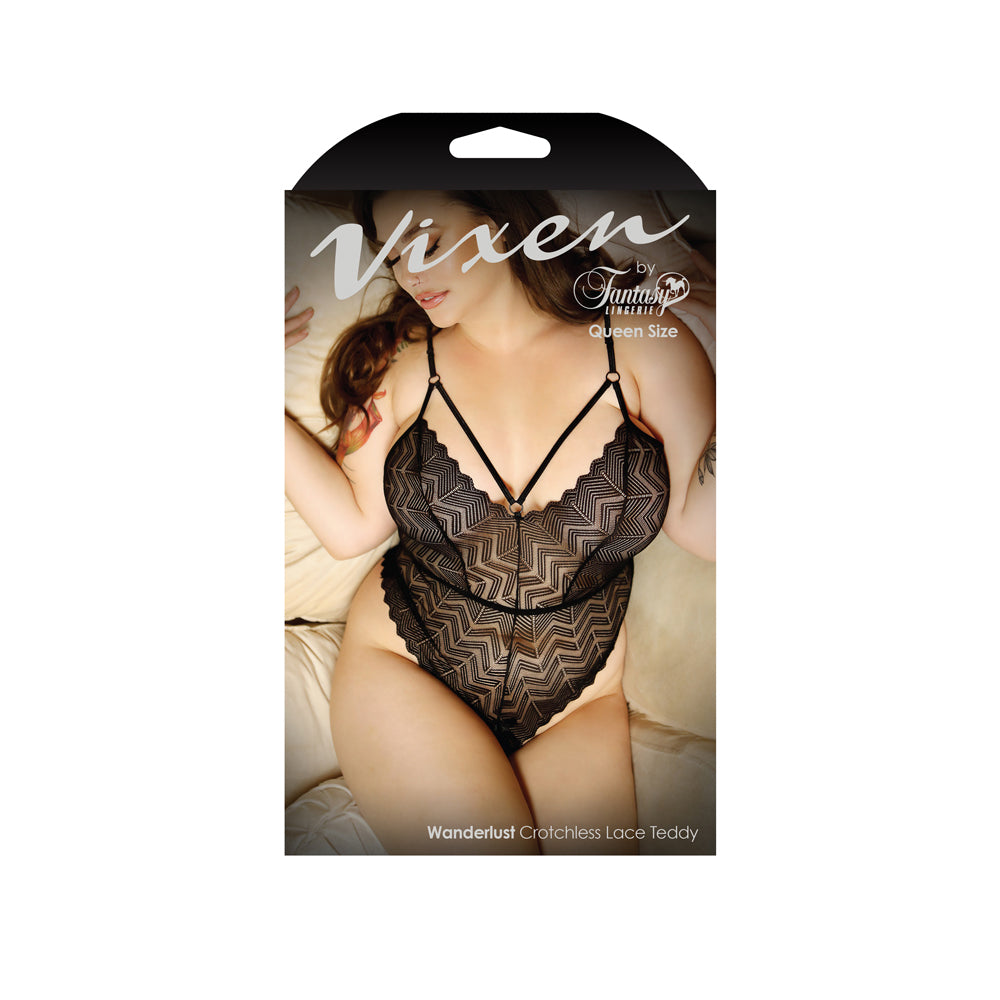 Wanderlust Chevron Lace Teddy Queen Size | 657447304569 | Available at EroticWarehouse.com