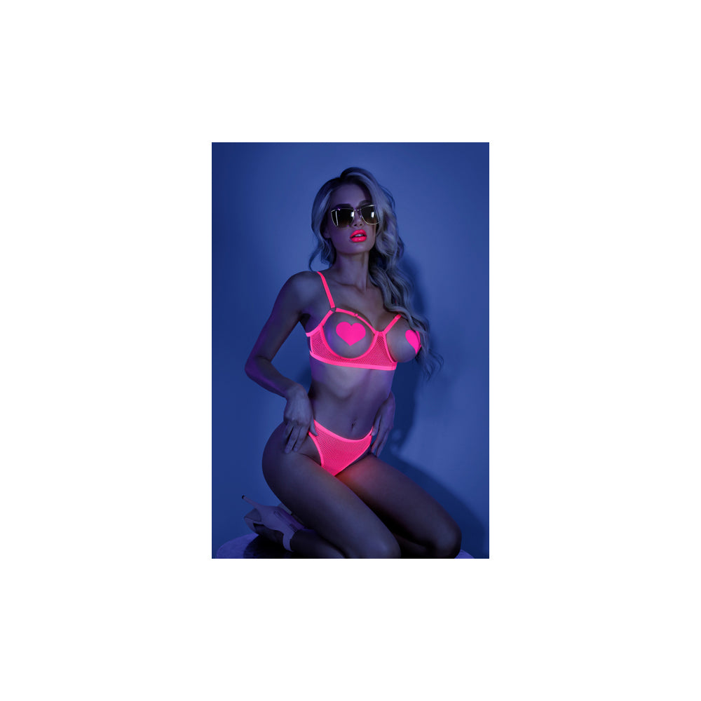 Sweet Escape Open Cup Bra & Crotchless Panty L/Xl | 657447305023 | Available at EroticWarehouse.com