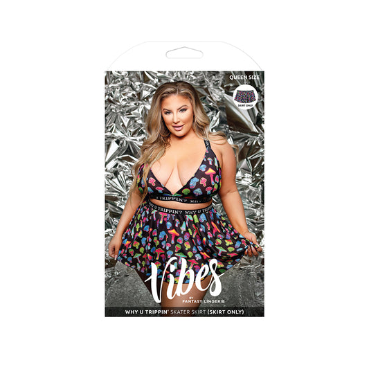 Why U Trippin' Skater Skirt Queen Size | 657447305955 | Available at EroticWarehouse.com
