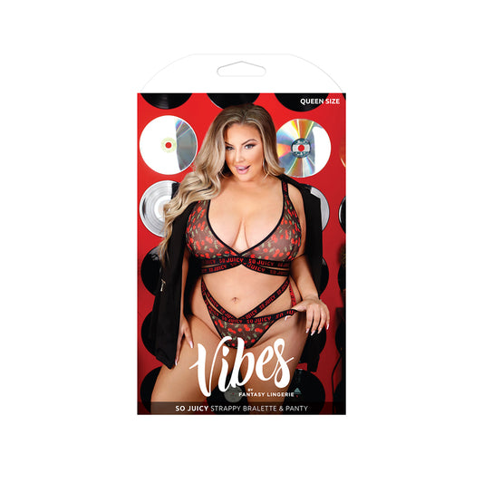 So Juicy Strappy Bralette & Panty Queen Size | 657447306037 | Available at EroticWarehouse.com