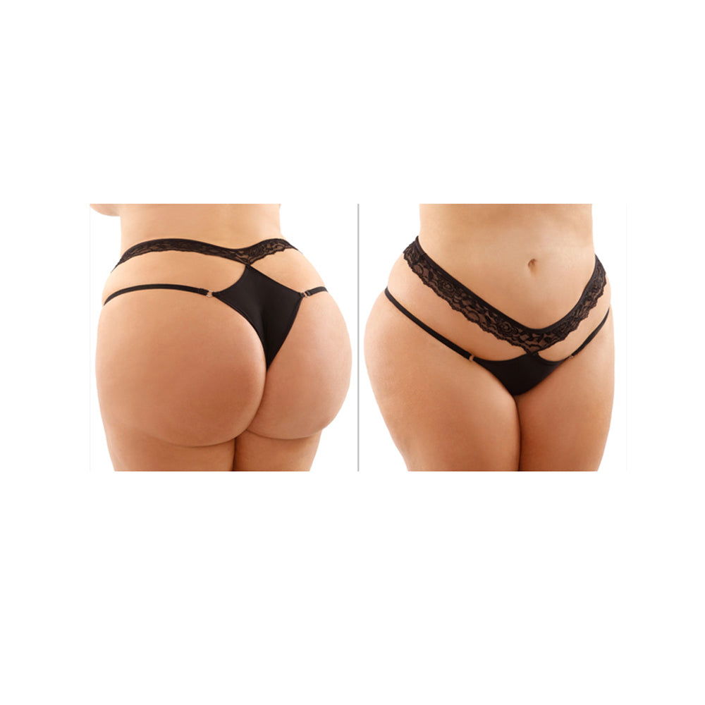 Ren Lace And Microfiber Panty Queen Size | 657447309892 | Available at EroticWarehouse.com