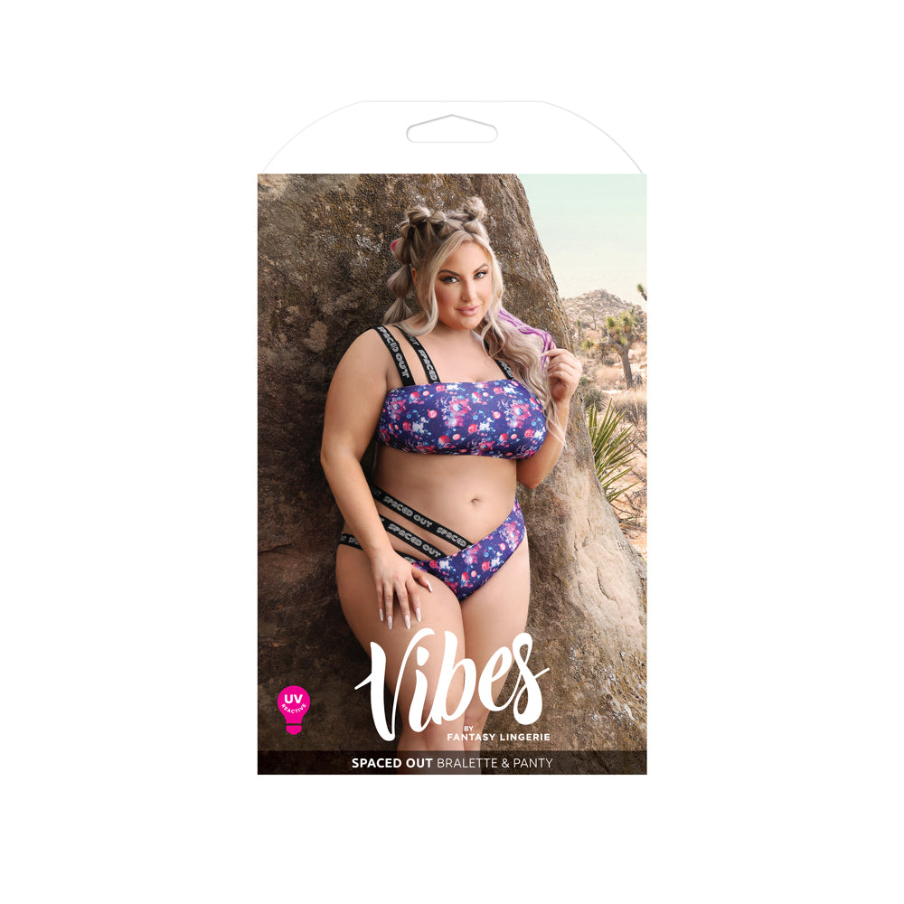 Spaced Out Bralette & Panty Queen Size | 657447310713 | Available at EroticWarehouse.com