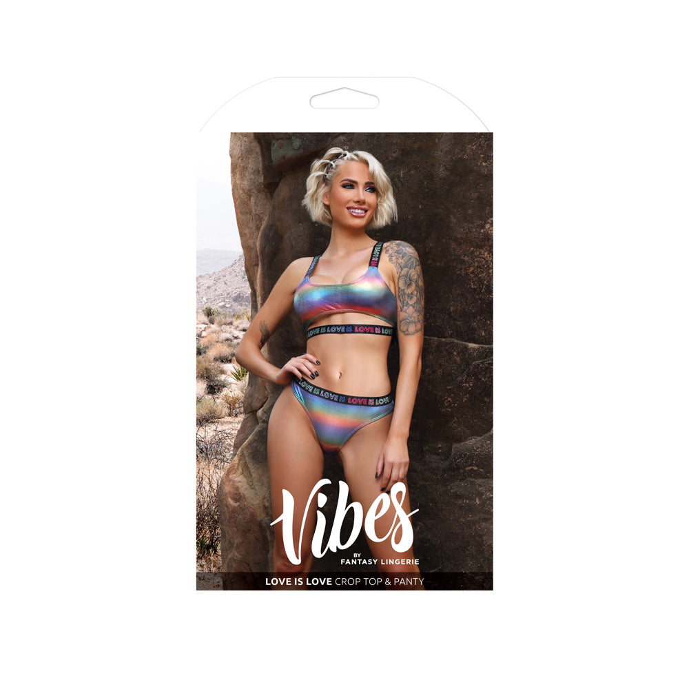 Love Is Love Crop Top & Panty L/Xl | 657447310881 | Available at EroticWarehouse.com