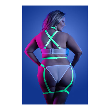 Night Vision Gartered Teddy Queen Size | 657447311635 | Available at EroticWarehouse.com