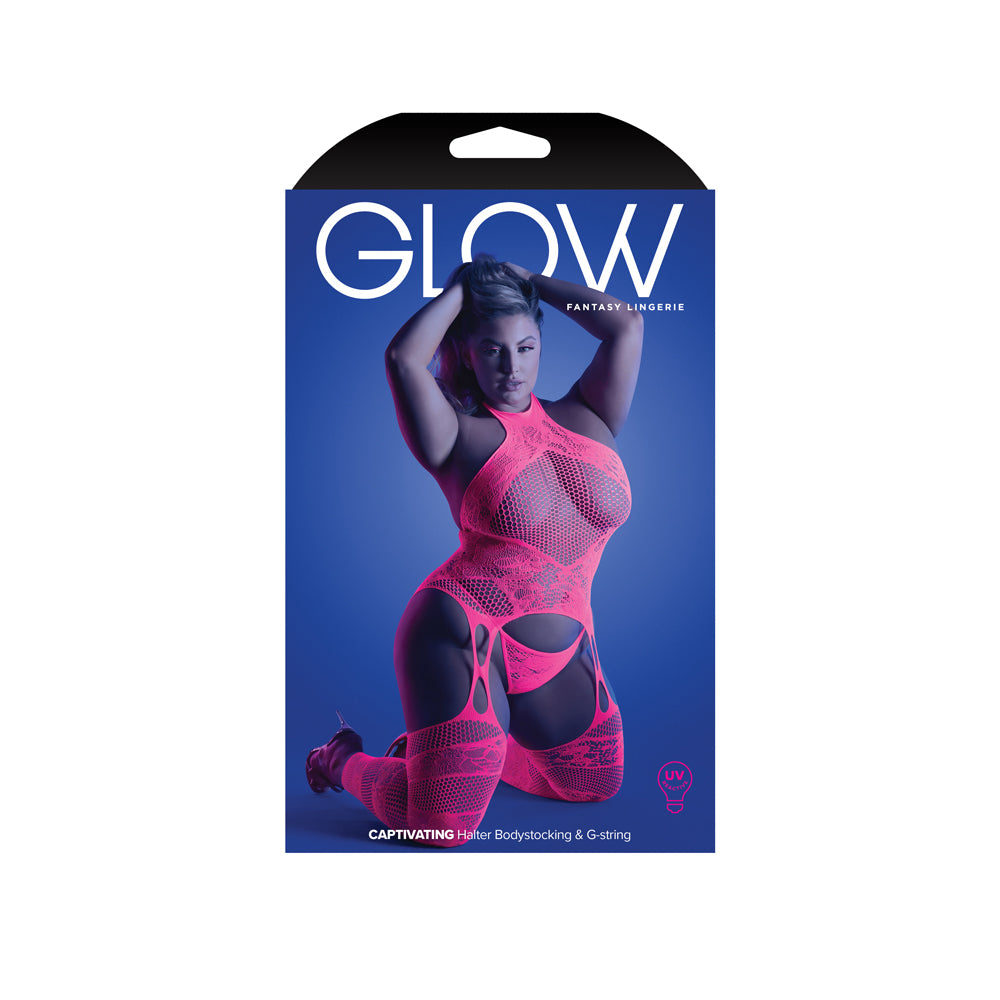 Captivating Halter Bodystocking & G-String Queen Size | 657447311918 | Available at EroticWarehouse.com