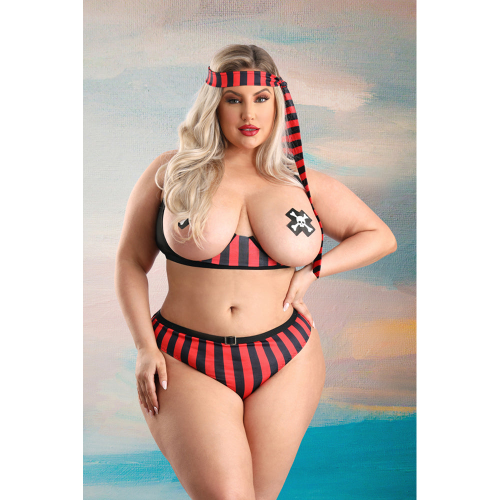 Treasured Pirate Costume Set 1X/2X | 657447314070 | Available at EroticWarehouse.com