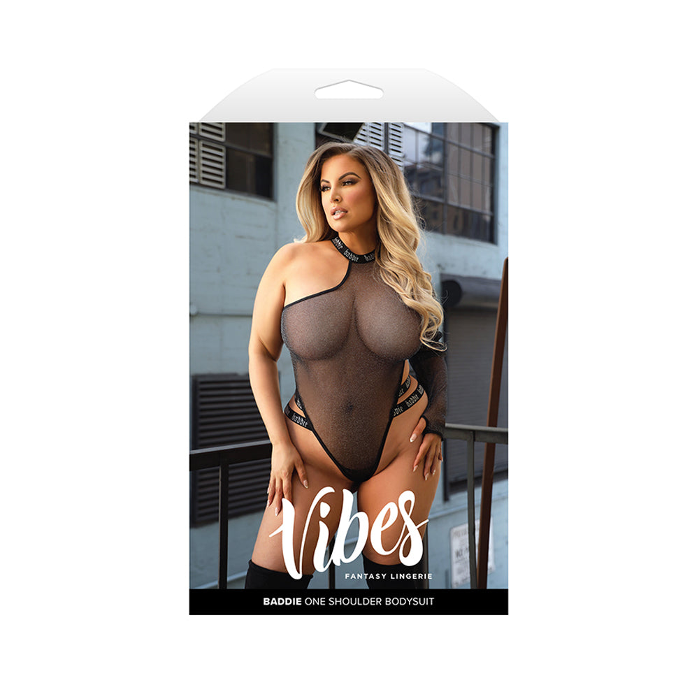 Baddie One Shoulder Bodysuit Queen Size | 657447315923 | Available at EroticWarehouse.com