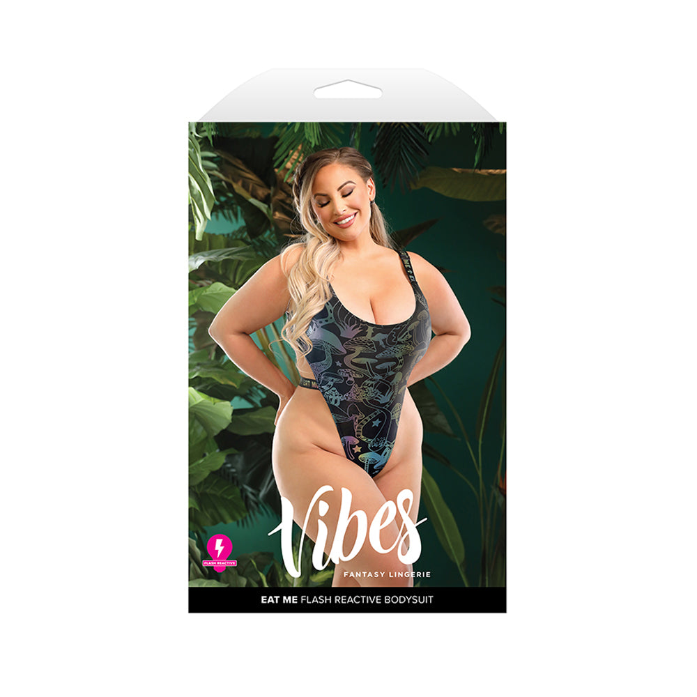Eat Me Flash Reactive Bodysuit Queen Size | 657447316081 | Available at EroticWarehouse.com