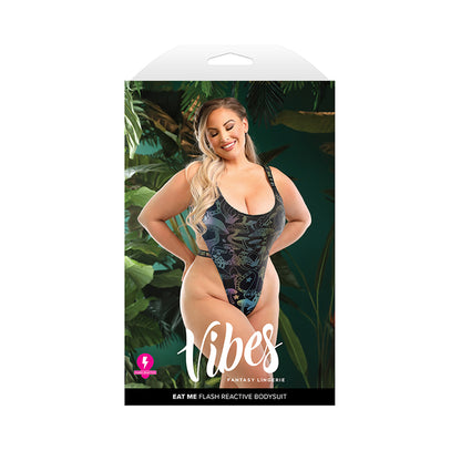 Eat Me Flash Reactive Bodysuit Queen Size | 657447316081 | Available at EroticWarehouse.com