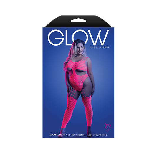 Wavelength Cutout Rhinestone Teddy Bodystocking Queen Size | 657447317095 | Available at EroticWarehouse.com