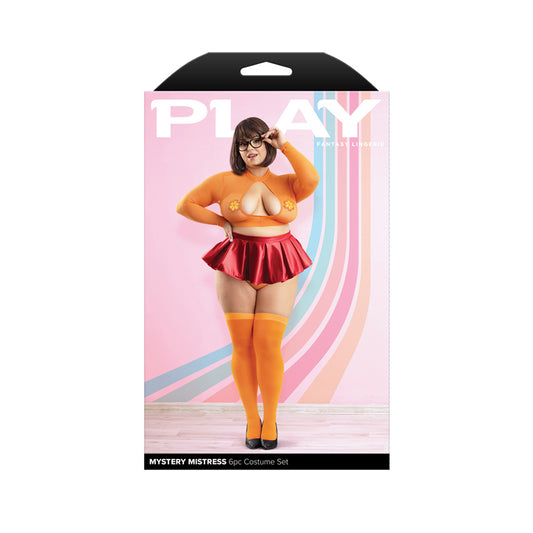Mystery Mistress 6Pc Costume Set 3X/4X | 657447319754 | Available at EroticWarehouse.com