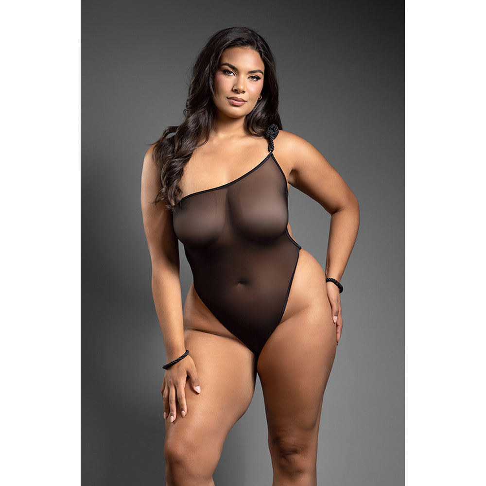 Rope Teddy & Cuffs Black Queen Size | 657447320552 | Available at EroticWarehouse.com