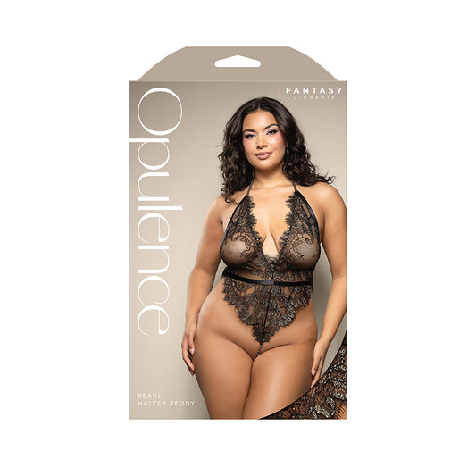 Pearl Halter Teddy Queen Size | 657447321979 | Available at EroticWarehouse.com