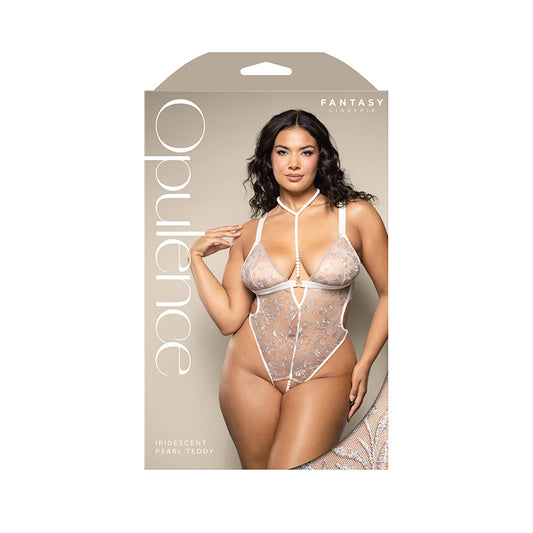 Iridescent Pearl Teddy Queen Size | 657447322136 | Available at EroticWarehouse.com