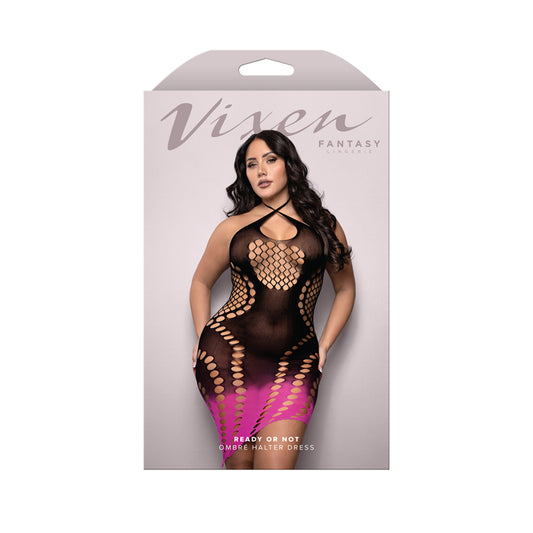 Ready Or Not Ombre Halter Dress Queen Size | 657447323034 | Available at EroticWarehouse.com