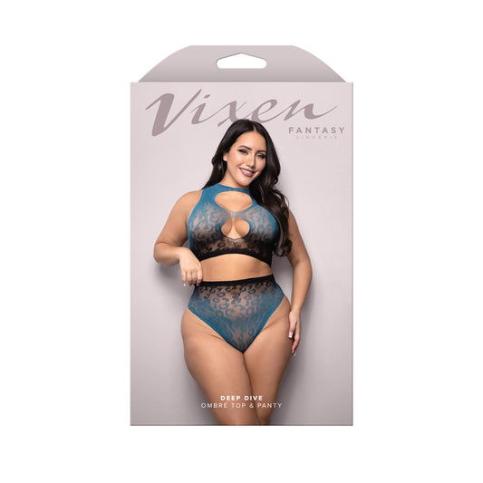 Deep Dive Ombre Top & Panty Queen Size | 657447323157 | Available at EroticWarehouse.com