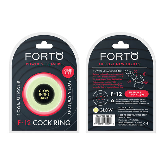 F-12: 35Mm 100% Liquid Silicone C-Ring O/S Glow | 663546902049 | Available at EroticWarehouse.com