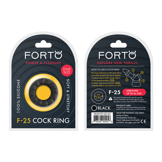 F-25: 23Mm 100% Liquid Silicone C-Ring O/S Black | 663546902056 | Available at EroticWarehouse.com