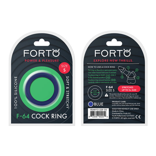 F-64: 40Mm 100% Silicone Ring Wide Small Blue | 663546902254 | Available at EroticWarehouse.com