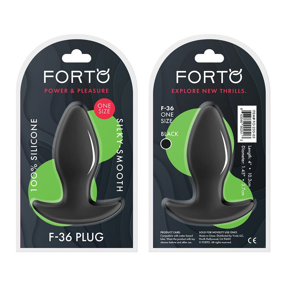 F-36: Silicone T Plug O/S Black | 663546902513 | Available at EroticWarehouse.com