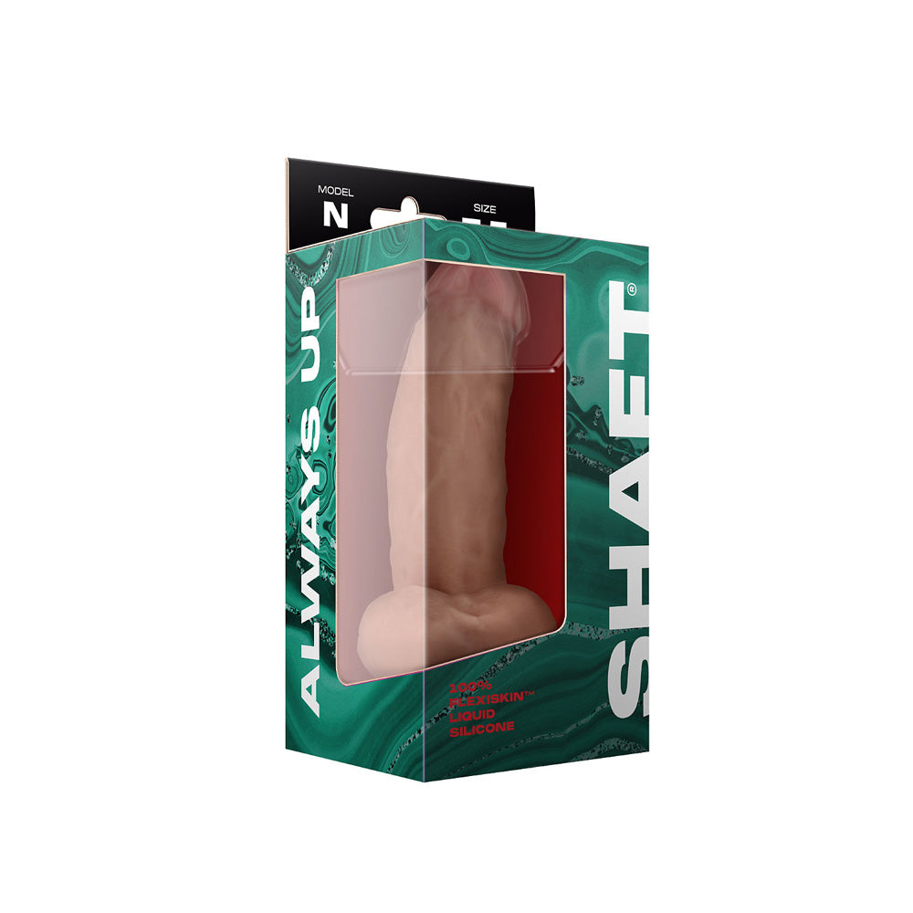 Model N 7.5" Liquid Silicone Dong W/Balls Pine | 663546903886 | Available at EroticWarehouse.com