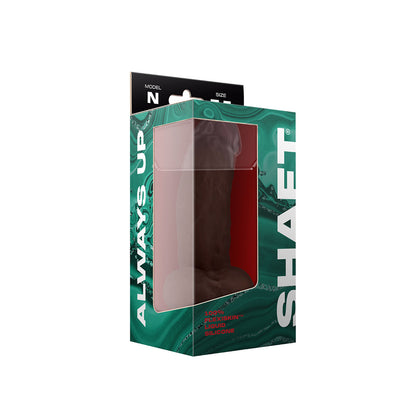 Model N 7.5" Liquid Silicone Dong W/Balls Mahogany | 663546903893 | Available at EroticWarehouse.com