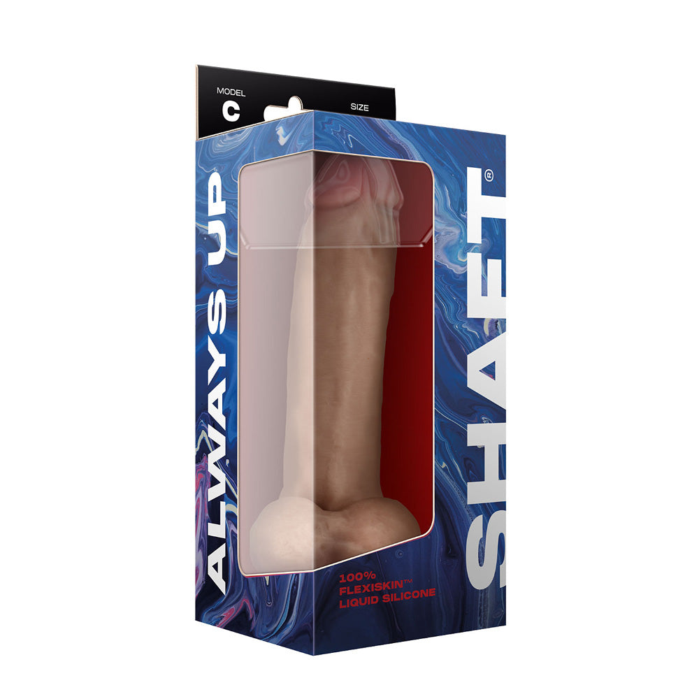 Model C 9.5" Liquid Silicone Dong W/Balls Pine | 663546903961 | Available at EroticWarehouse.com