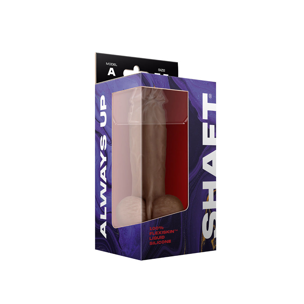 Model A 7.5" Liquid Silicone Dong W/Balls Oak | 663546904050 | Available at EroticWarehouse.com