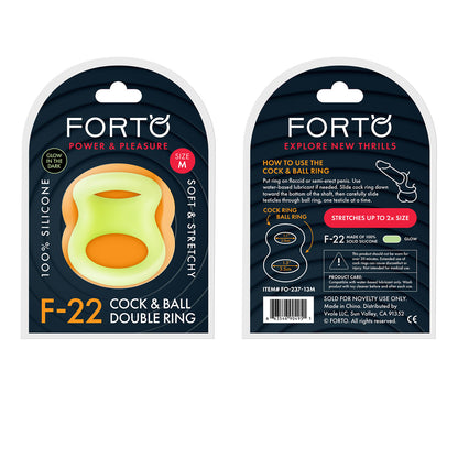 F-22: D Ring Liquid Silicone 53/55Mm Glow | 663546904951 | Available at EroticWarehouse.com