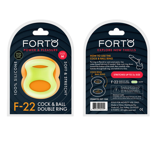 F-22: D Ring Liquid Silicone 53/55Mm Glow | 663546904951 | Available at EroticWarehouse.com