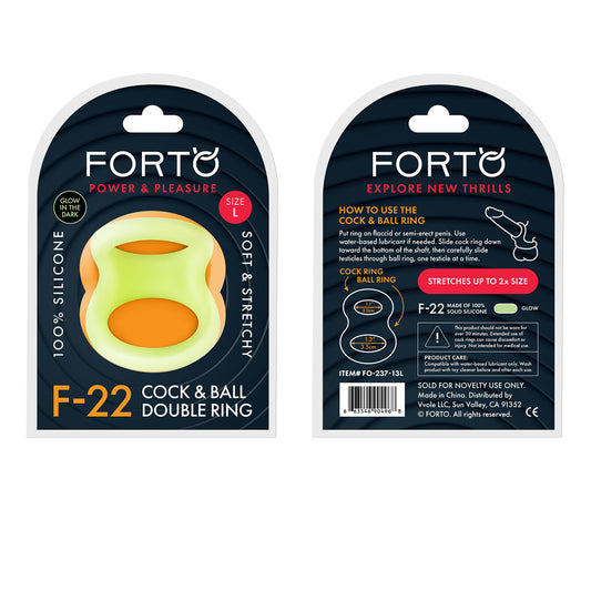 F-22: D Ring Liquid Silicone 57.5/60Mm Glow | 663546904968 | Available at EroticWarehouse.com
