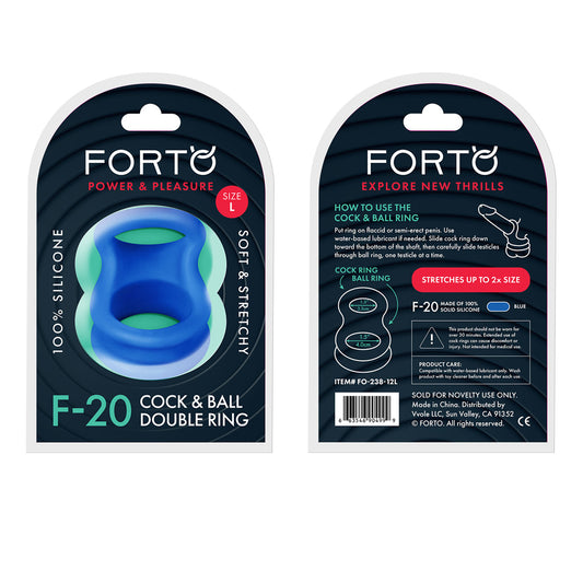 F-20: Balls Stretcher Liquid Silicone 60/77Mm Blue | 663546904999 | Available at EroticWarehouse.com