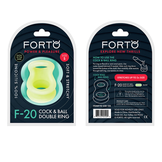 F-20: Balls Stretcher Liquid Silicone 50/67Mm Glow | 663546905002 | Available at EroticWarehouse.com