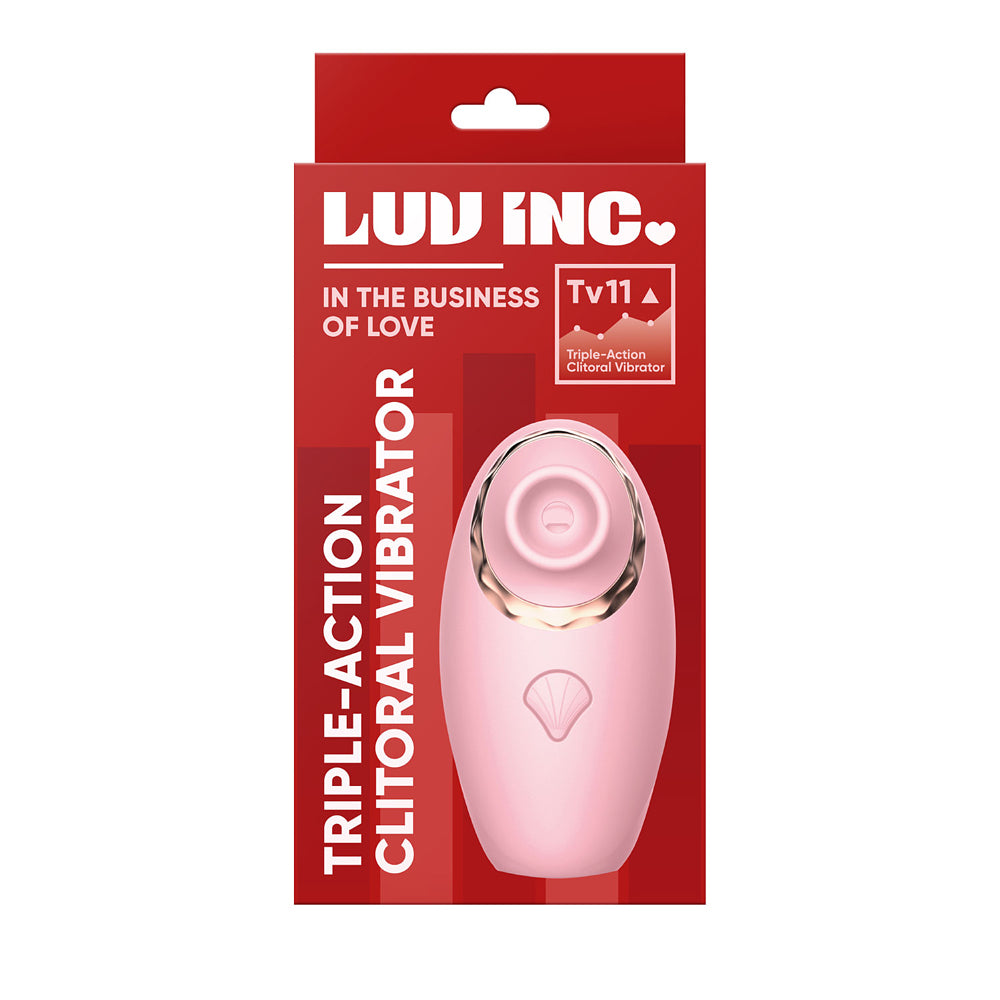 Tv11: Triple-Action Clitoral Vibrator Pink | 663546905101 | Available at EroticWarehouse.com