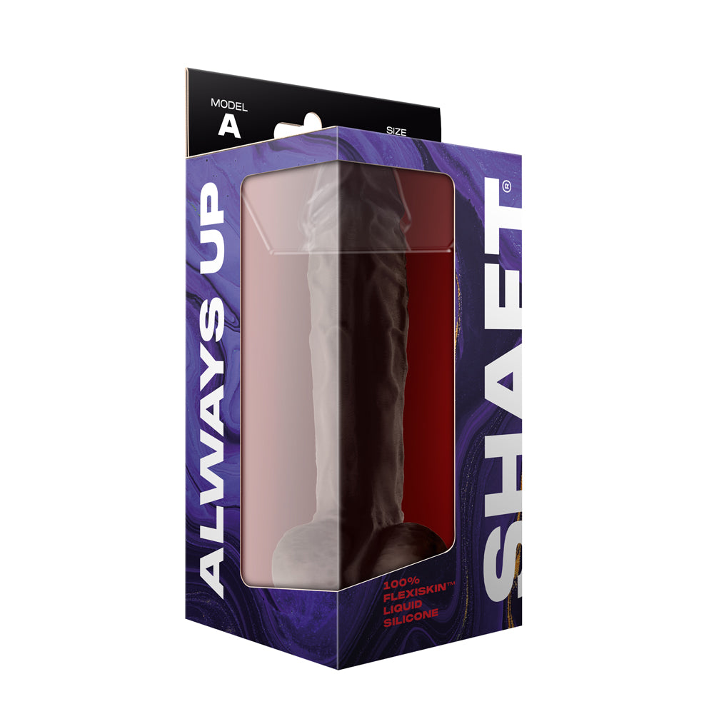 Model A 10.5" Liquid Silicone Dong W/Balls Mahogany | 663546906566 | Available at EroticWarehouse.com