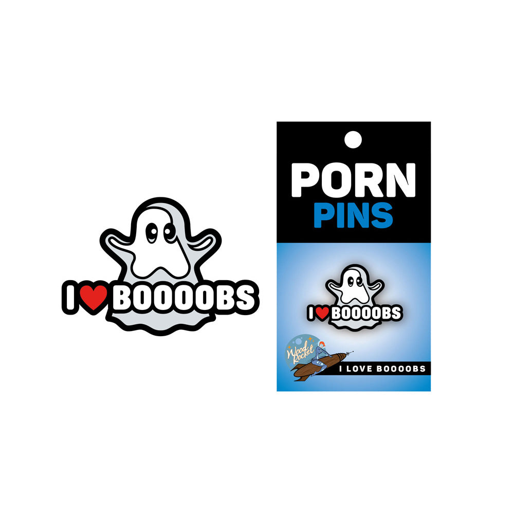 Ghost I Heart Boobs Pin | 665752707708 | Available at EroticWarehouse.com