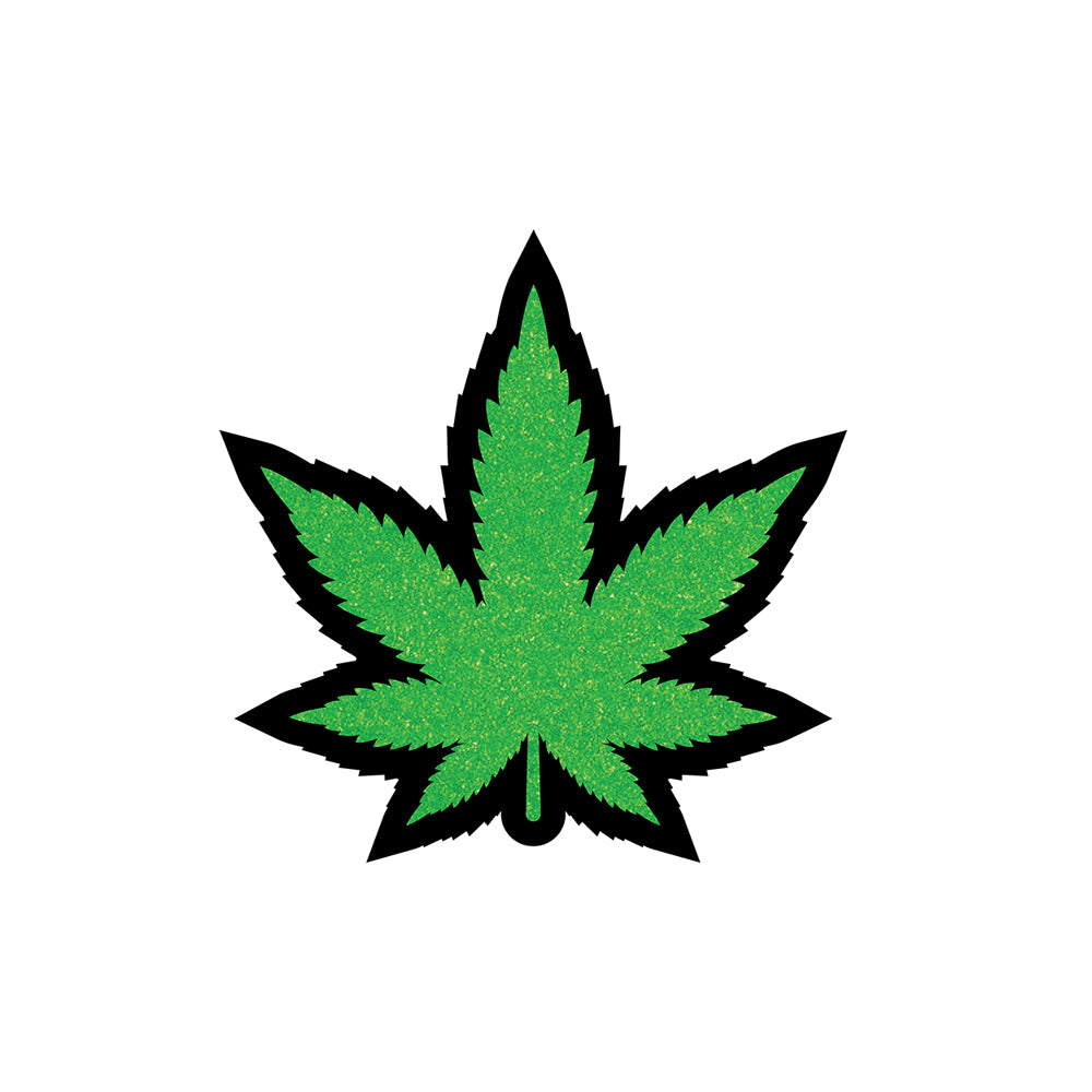 Green Glitter Leaf Pin | 665752708521 | Available at EroticWarehouse.com