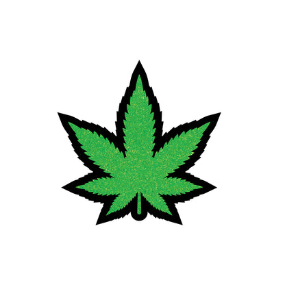 Green Glitter Leaf Pin | 665752708521 | Available at EroticWarehouse.com
