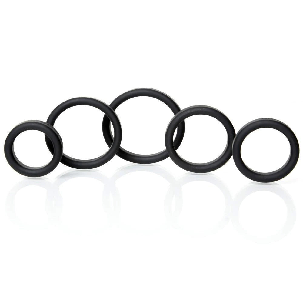 Boneyard Silicone Ring 5 Pcs Kit Black | 666987001005 | Available at EroticWarehouse.com