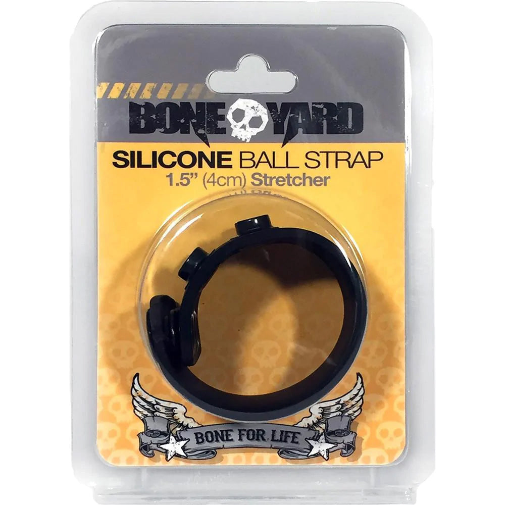 Boneyard Ball Strap Black | 666987003108 | Available at EroticWarehouse.com