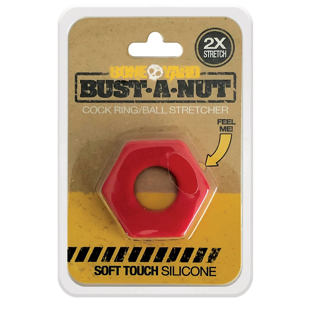 Bust A Nut Cock Ring Red | 666987003528 | Available at EroticWarehouse.com